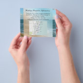 Strandbruiloft Blauwe Oceaan Flyer (Hand)