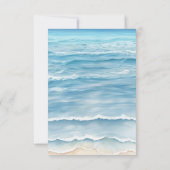 Strandbruiloft Dank u kaart met oceaangolven (Achterkant)