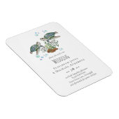 Strandbruiloft met zeeschildpadden magneet (Rechterzijde)