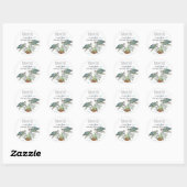 Strandbruiloft met zeeschildpadden ronde sticker (Vel)