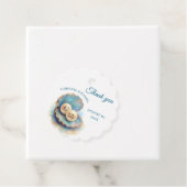 Strandbruiloft parels Shell Elegant Ocean Theme Bedankjes Labels (In situ)