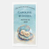 Strandbruiloft parels Shell Elegant Ocean Theme Servet (Voorkant)