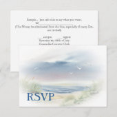 Strandbruiloft RSVP uitnodiging (Voorkant / Achterkant)