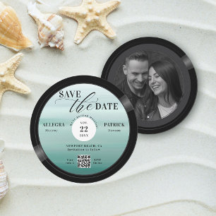 Strandbruiloft Save the Date muziek Vinyl QR