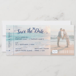 Strandbruiloft Save the Date Ticket