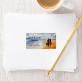 strandbruiloft, terugzendadres label (Insitu)