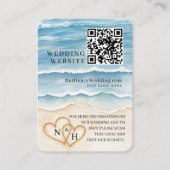Strandbruiloft website QR Code Enclosure Kaart (Voorkant)