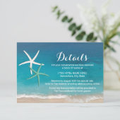Strandbruiloftdetails met Zeesterren Informatiekaartje (Staand voorkant)