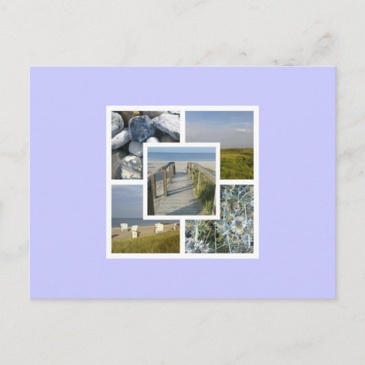 Strandcollage Briefkaart (Voorkant)