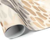 Strandcrème Abstracte dierenbruiloft Cadeaupapier (Rol Hoek)