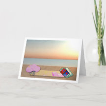 Stranddag LeeMarie's creatieve design kaart