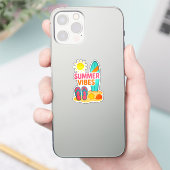 stranddagen in het verschiet sticker (Telefoon)