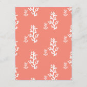 Stranddetails Enclosure Card | Coral en Aqua Informatiekaartje (Achterkant)