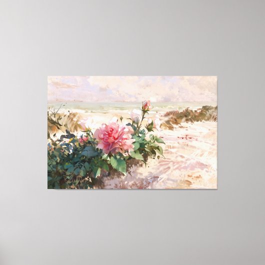 *~* Strandduinen Rozen TV2 Stretched Canvas Print (Voorkant)