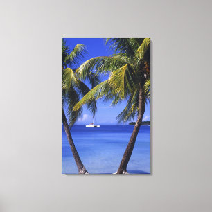 Stranden bij Negril, Jamaica 2 Canvas Afdruk