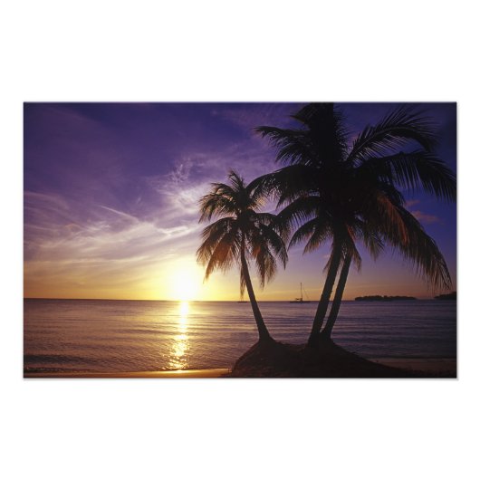 Stranden bij Negril, Jamaica 2 Foto Afdruk (Voorkant)