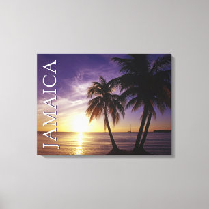 Stranden bij Negril Jamaica Canvas Afdruk