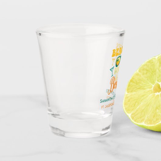 Stranden Booze Besties Custom Bachelorette Party Shot Glas (Links)