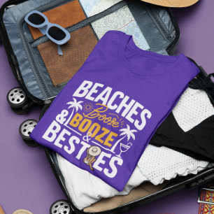 Stranden Booze en Besties Shirt, vrijgezellenfeest T-shirt