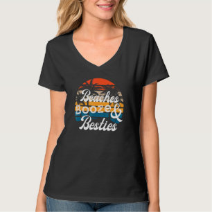 Stranden Booze en Besties Weekend Zomer Meisjes TR T-shirt