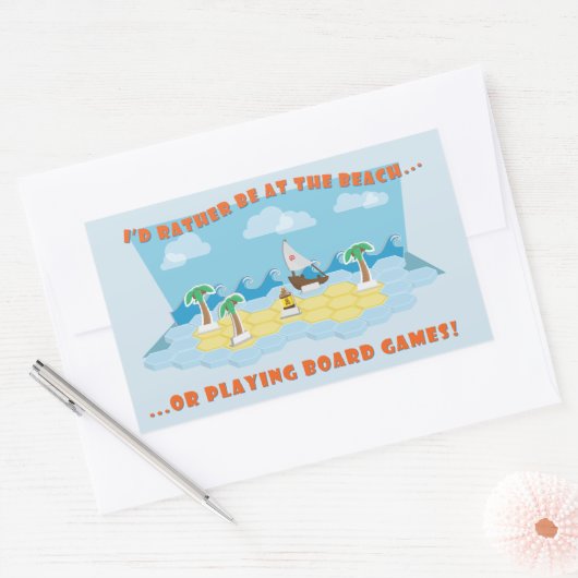 Stranden & bordspellen Stickers (Envelop)