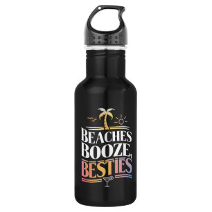 Stranden Drank & Beste Vriendinnen Kokospalm Zomer Waterfles