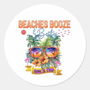Stranden, drank, en beste groepsmatching ronde sticker