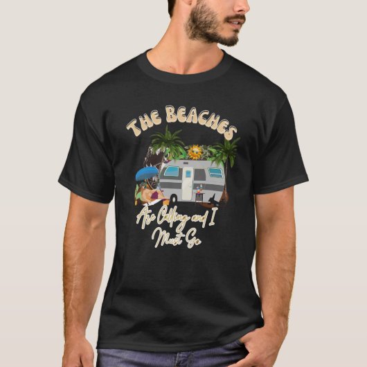  stranden roepen t-shirt (Voorkant)