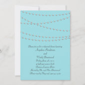 Stranden van parels op Turquoise Rehearsal Dinner Kaart (Voorkant)