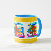 STRANDEN - Zon & Surf - Australië - Geel Mok (Voorkant rechts)