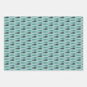 Strandfeest Drie Vissen Modern Mooie Aangepaste On Inpakpapier Vel (Voorkant 2)