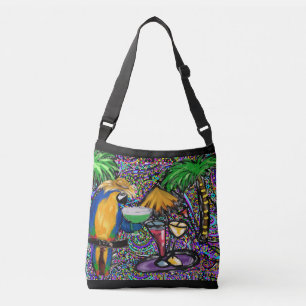 Strandfeest papegaai crossbody tas