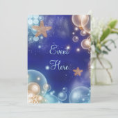 Strandfeest stervis blauw kaart (Staand voorkant)