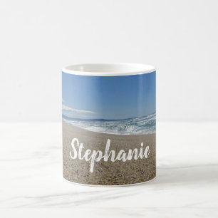 Strandfoto Blue Sky Surf Sand Pacific Ocean Coast Koffiemok