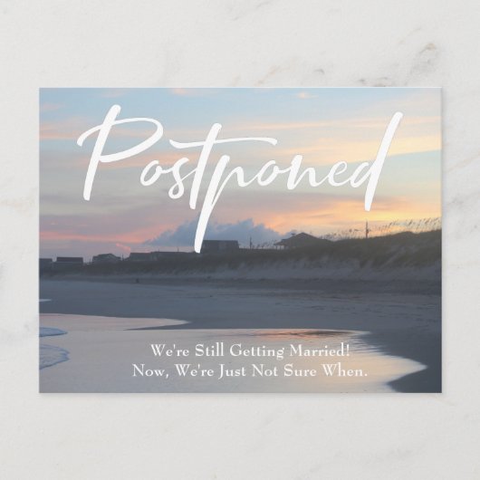 Strandfoto Casual uitgesteld huwelijk Briefkaart (Voorkant)