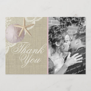  strandfoto Dank u platte Kaart