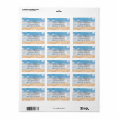 Strandfotobestemming - Adresetiketten Etiket (Full Sheet)