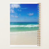 Strandfotografie Blue Ocean Waves Custom 2025 Planner (Achterkant)