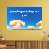 Strandfotografie Decor met reisofferte Canvas Afdruk (Insitu (Woonkamer))