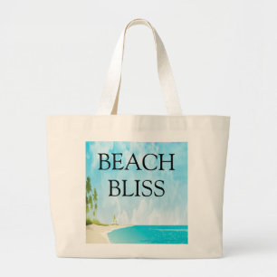 Strandgeluk kust oceaan scène canvas tas