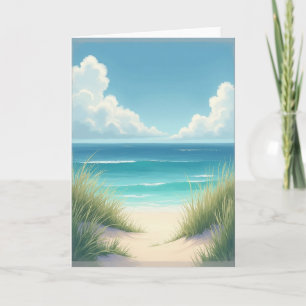 Strandgezicht Vaderdag Vista Kaart