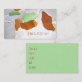 Strandglas, Lake Michigan Kleurrijke Zee Shards Visitekaartje (Voorkant / Achterkant)