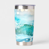 Strandgolf Turquoise Oceaan Geïsoleerde Drinkbeker (Links)