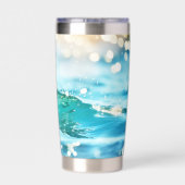 Strandgolf Turquoise Oceaan Geïsoleerde Drinkbeker (Achterkant)