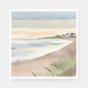 Strandgolven Kustoceaan Aquarel Servet