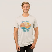Strandgolven Zon Zomervakantie Tri-Blend Shirt (Voorkant volledig)