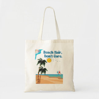 Strandhaar, maakt niet uit.canvas tas