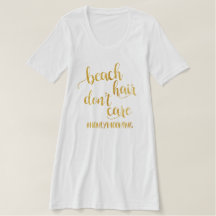 Strandhaar maakt niet uit huwelijksreis bruidsjurk