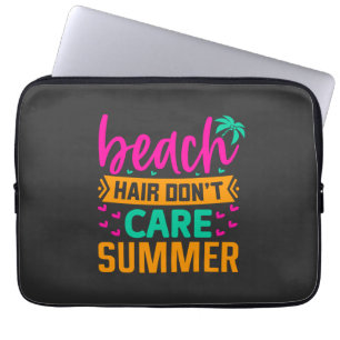 Strandhaar maakt niet uit Summer-54804 Laptop Sleeve