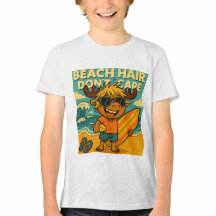 Strandhaar, niet zorgen-Gekke zomer Kinder T-shirt